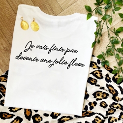 T-shirt Blanc A Force De Me Planter by LesFutiles