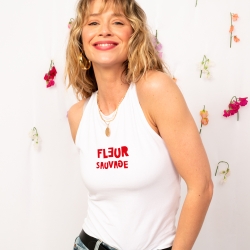 Débardeur blanc Fleur Sauvage