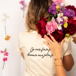 T-shirt Crème À Force De Me Planter