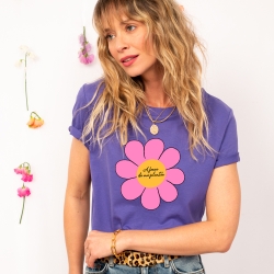 T-shirt Violet À Force De Me Planter