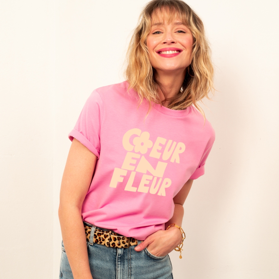 T-shirt Rose Coeur en Fleur - Faubourg54