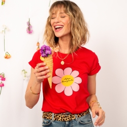 T-shirt Rouge À Force De Me Planter
