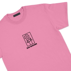 T-Shirt Sun Soleil Shower Faubourg54 Homme manches courtes rose bonhomme