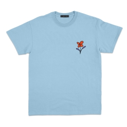 T-shirt Poesie Faubourg54 Homme fleur bleu ciel manches courtes