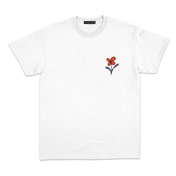 T-shirt Poesie Faubourg54 Homme fleur blanc manches courtes