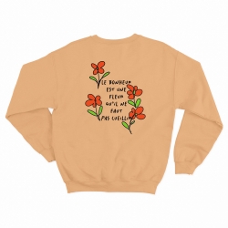 Sweat Poesie Faubourg54 Homme camel fleur