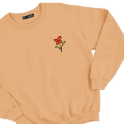 Sweat Poesie Faubourg54 Homme camel fleur