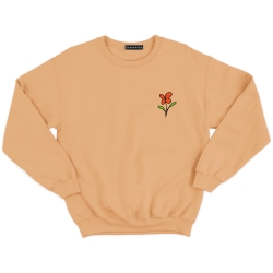 Sweat Poesie Faubourg54 Homme camel fleur