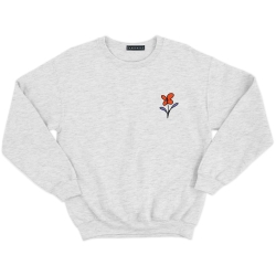 Sweat Poesie Faubourg54 Homme gris clair fleur