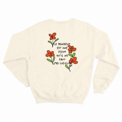 Sweat Poesie Faubourg54 Homme beige fleur