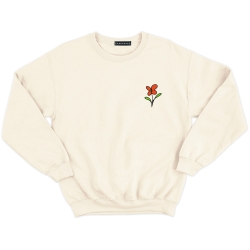 Sweat Poesie Faubourg54 Homme beige fleur