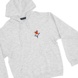 Sweat Capuche Poesie Faubourg54 Homme capuche fleur gris