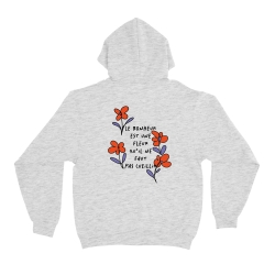 Sweat Capuche Poesie Faubourg54 Homme capuche fleur gris