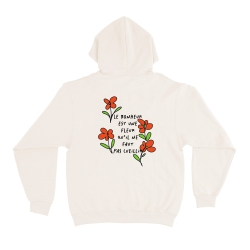 Sweat Capuche Poesie Faubourg54 Homme capuche fleur beige