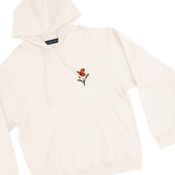 Sweat Capuche Poesie Faubourg54 Homme capuche fleur beige