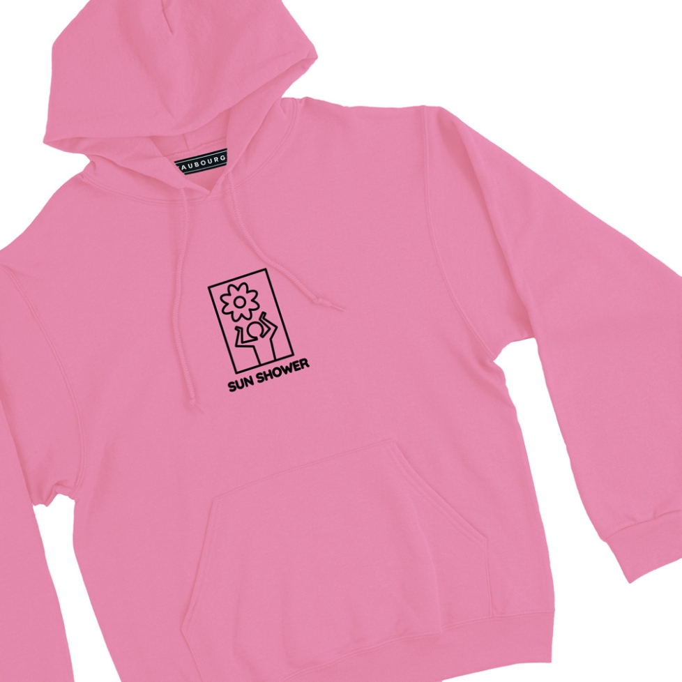 Sweat Capuche Sun Shower Faubourg54 Homme soleil bonhomme rose