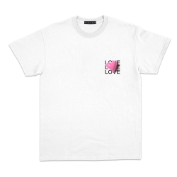 T-shirt Coeur 3D Faubourg54 Homme blanc