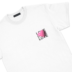 T-shirt Coeur 3D Faubourg54 Homme blanc