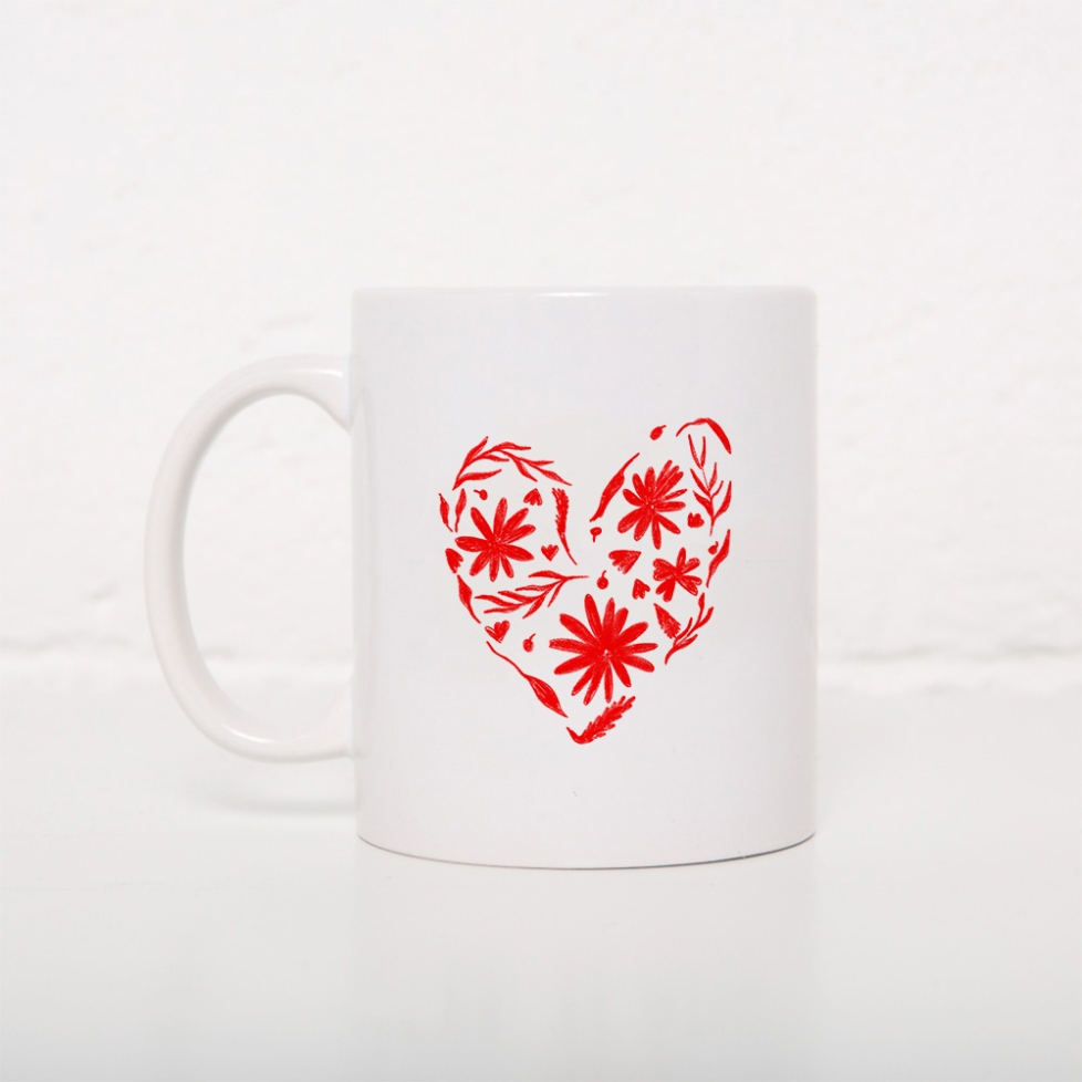 Tasse Cuore Fiorito