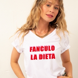 T-shirt Col V Fanculo la dieta FEMME Faubourg54 T-shirt Col V Fanculo la dieta FEMME Faubourg54