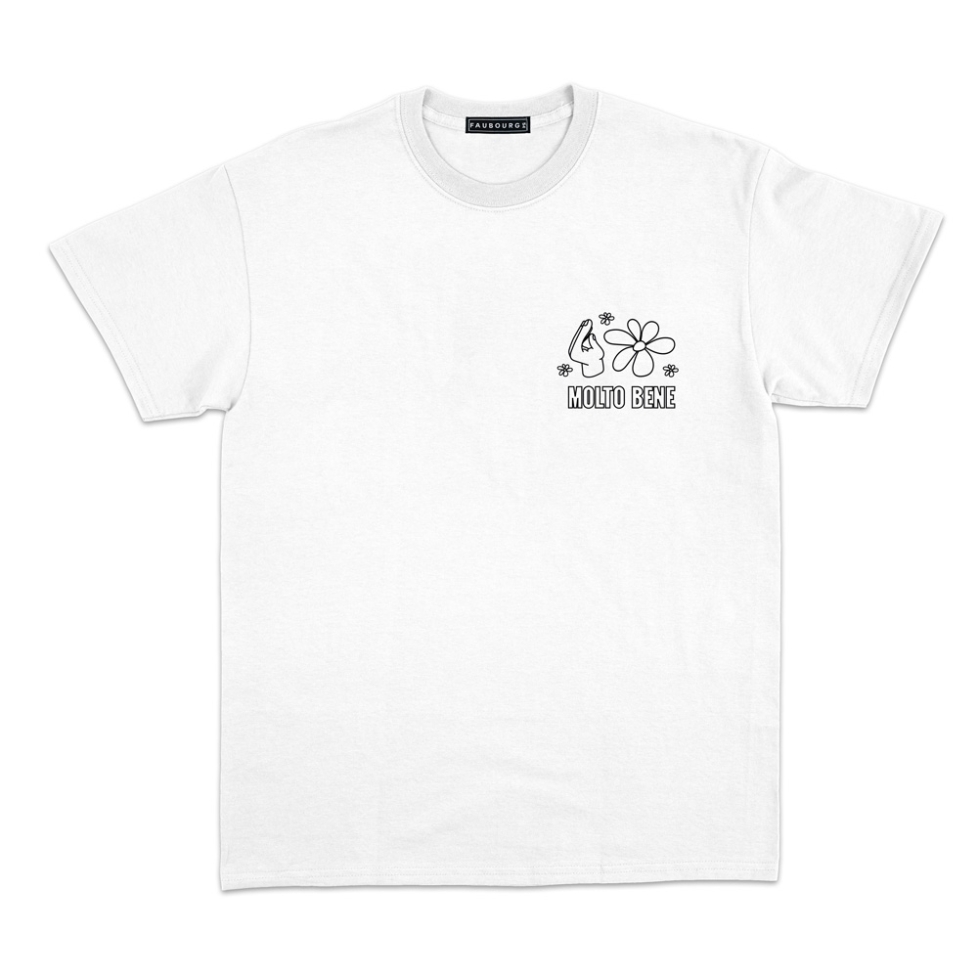 T-shirt Molto Bene Faubourg54 Homme blanc manches courtes T-shirt Molto Bene Faubourg54 Homme blanc manches courtes