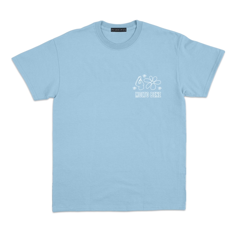 T-shirt Molto Bene Faubourg54 Homme bleu manches courtes