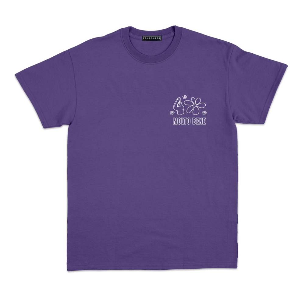 T-shirt Molto Bene Faubourg54 Homme violet manches courtes