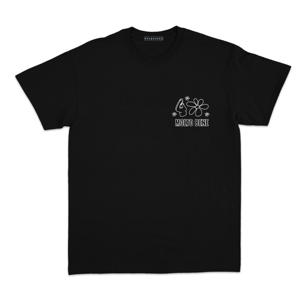 T-shirt Molto Bene Faubourg54 Homme noir manches courtes T-shirt Molto Bene Faubourg54 Homme noir manches courtes