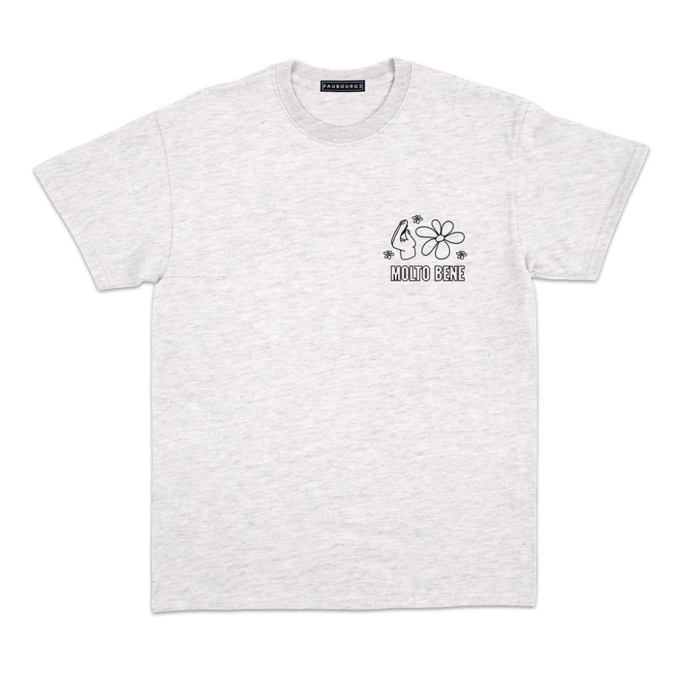T-shirt Molto Bene Faubourg54 Homme gris clair manches courtes