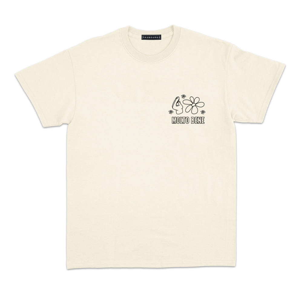 T-shirt Molto Bene Faubourg54 Homme crème manches courtes