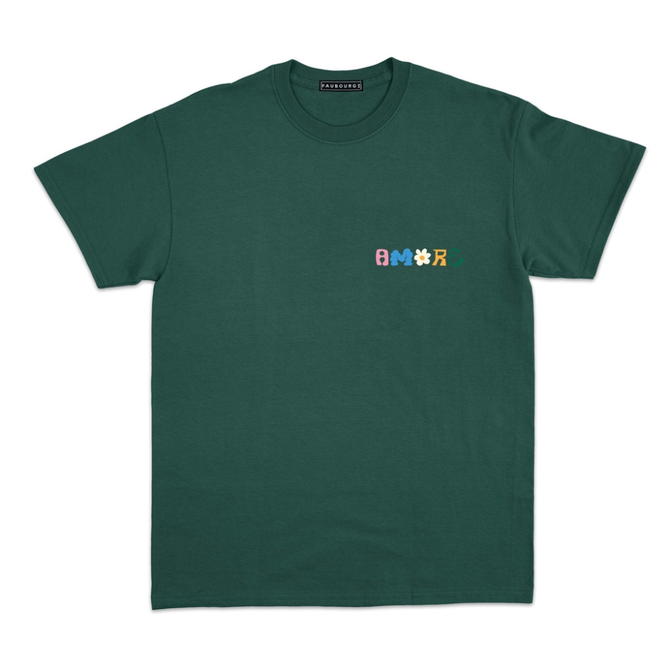 T-shirt Amore o Niente Faubourg54 Homme vert foret manches courtes