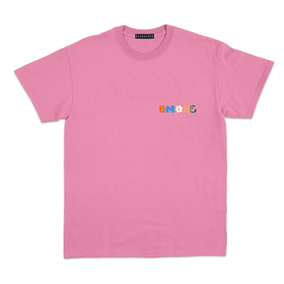 T-shirt Amore o Niente Faubourg54 Homme rose manches courtes