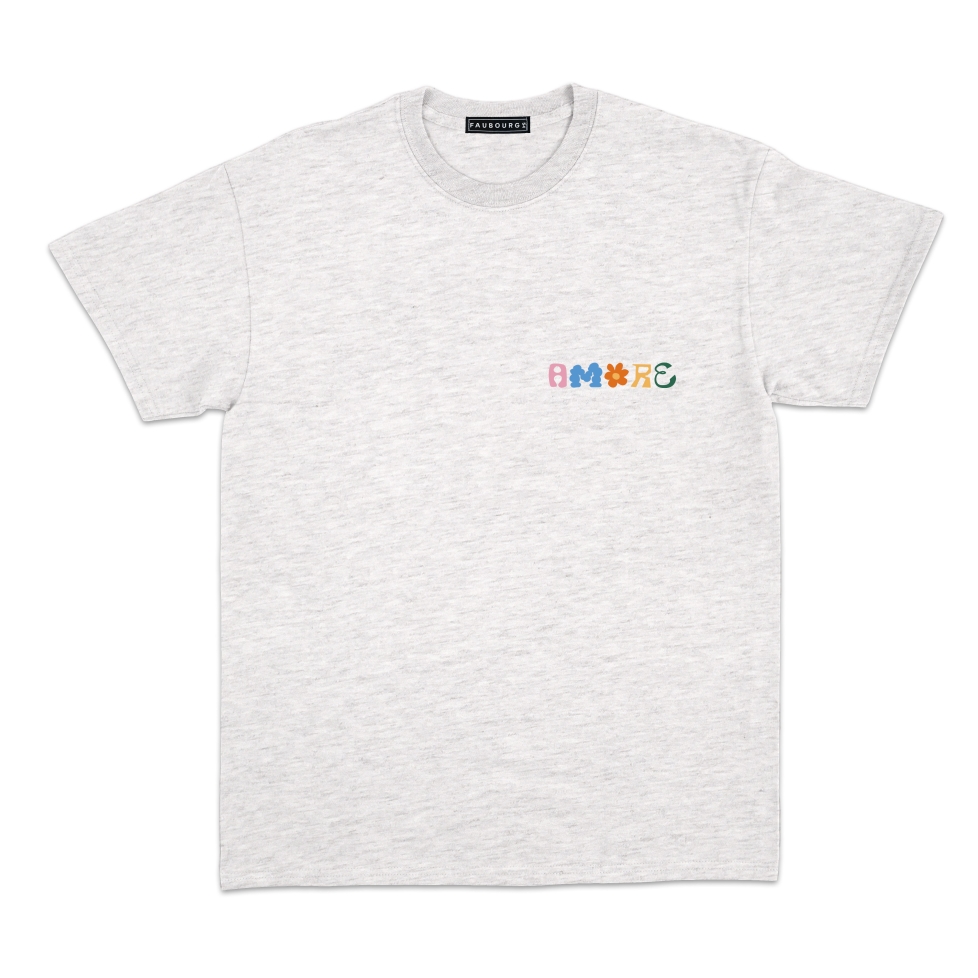 T-shirt Amore o Niente Faubourg54 Homme gris clair manches courtes