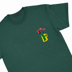 T-shirt Vaso di rose Faubourg54 Homme vert foret manches courtes