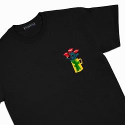 T-shirt Vaso di rose Faubourg54 Homme noir manches courtes