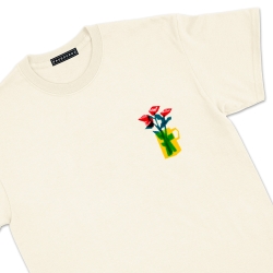 T-shirt Vaso di rose Faubourg54 Homme crème manches courtes