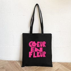 Tote Bag Coeur en Fleur