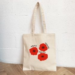 Tote Bag Crème Coquelicot