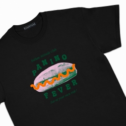 T-shirt Panino Fever Faubourg54 Homme noir  manches courtes