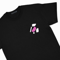 T-shirt Tulipano noir Faubourg54 Homme manches courtes tulipes