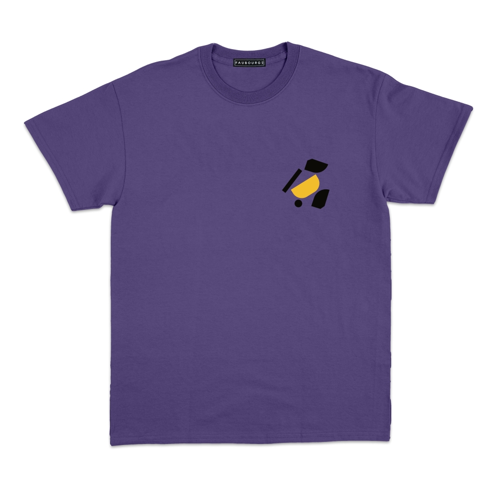 T-shirt Tulipano violet Faubourg54 Homme manches courtes tulipes