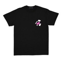 T-shirt Tulipano noir Faubourg54 Homme manches courtes tulipes