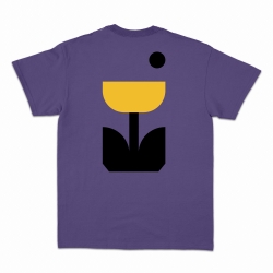 T-shirt Tulipano violet Faubourg54 Homme manches courtes tulipes