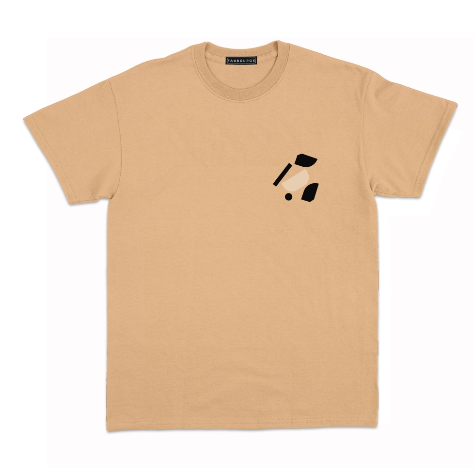 T-shirt Tulipano cammel Faubourg54 Homme manches courtes tulipes
