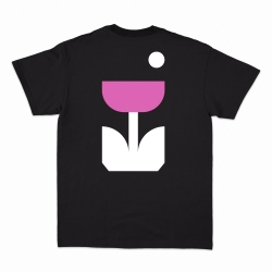 T-shirt Tulipano noir Faubourg54 Homme manches courtes tulipes