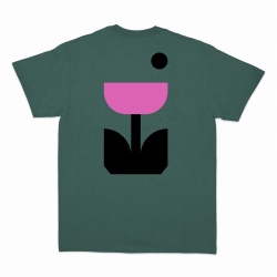 T-shirt Tulipano vert Faubourg54 Homme manches courtes tulipes