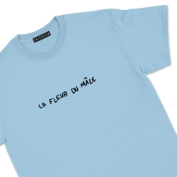 T-shirt  la fleur du mâle bleu ciel Homme Faubourg54 manches courtes