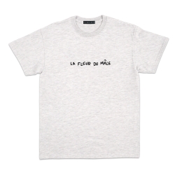 T-shirt la fleur du mâle gris clair Homme Faubourg54 manches courtes