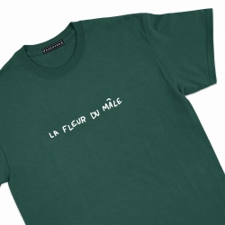 T-shirt la fleur du mâle vert Homme Faubourg54 manches courtes