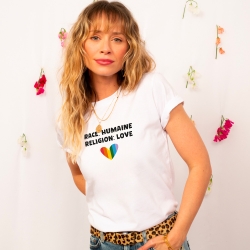 T-shirt Blanc Libertà Pride Femme Faubourg54